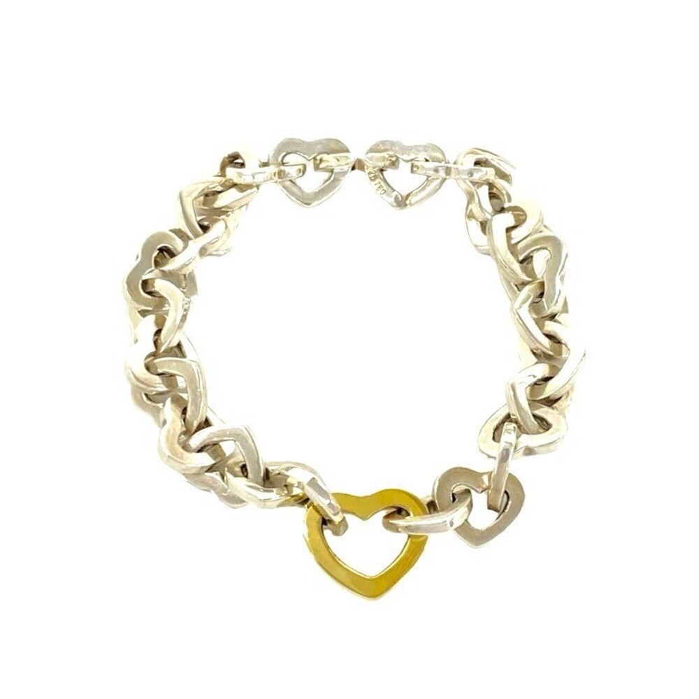 TIFFANY & CO. 18k Gold Heart Charm Bracelet